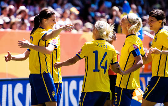 Lotta Schelin, Sverige, jubel