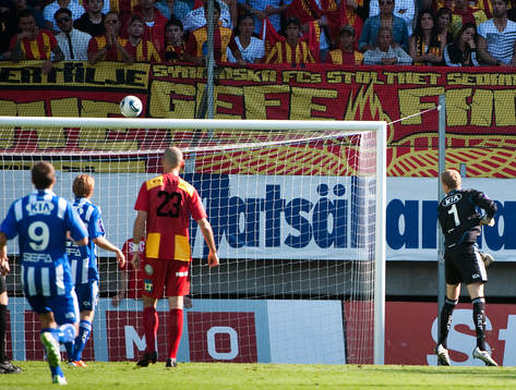 Syrianska har en träff i ribban