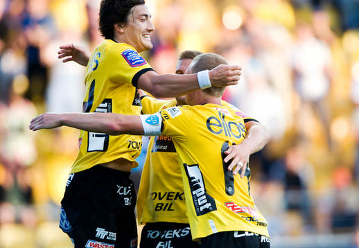 De tre målskyttarna Stefan Ishizaki, Oscar Hiljemark och