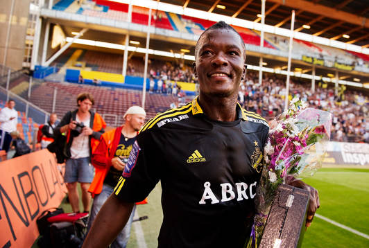 Teteh Bangura, AIK, gjorde fyra mål i matchen