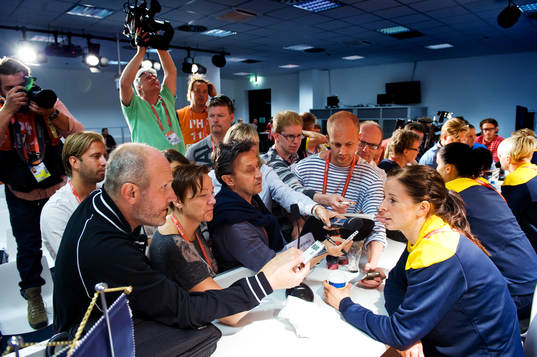 Lotta Schelin, press, media, jornalister