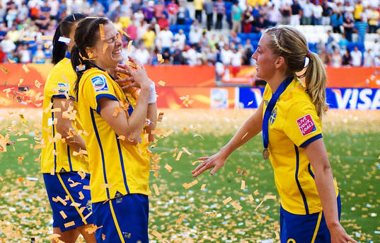 Lotta Schelin, Sverige, jubel, Brons, VM-Brons