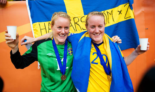 Kristin Hammarström, målvakt, Marie Hammarström, jubel,