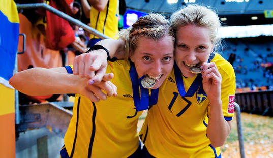 Linda Sembrant, Lisa Dahlkvist, Sverige, jubel, VM-Brons,
