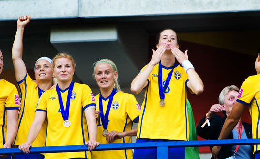 Lotta Schelin, Sverige, jubel, glädje, VM-Brons, brons