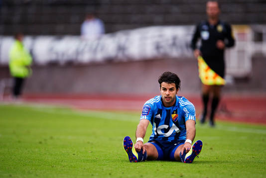 Christer Youssef, Djurgården, sitter på marken