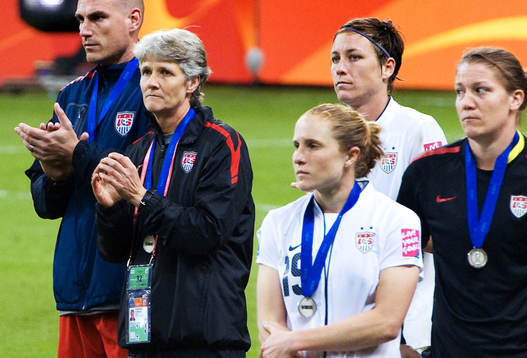 Pia Sundhage, förbundskapten, USA, depp, VM-silver, silver
