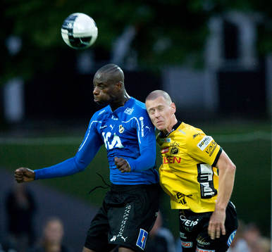Joe Sise, Halmstad och Andreas Augustsson, Elfsborg