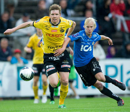2-målsskytten David Elm, Elfsborg, och Kristoffer Thydell,