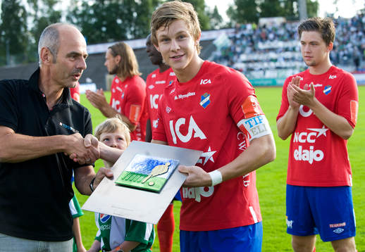 Emil Kraft, Öster, mottager pris av Erik Kotschack,