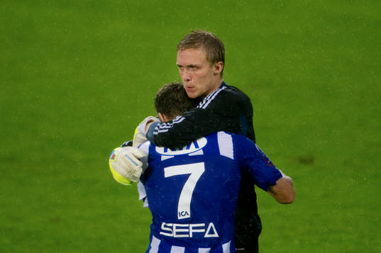 Tobias Hysen, Markus Sandberg, målvakt, Göteborg, jubel