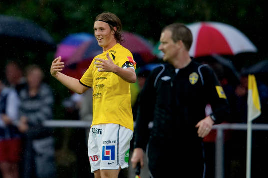 Marcus Översjö, Falkenberg, jubel, 1-0