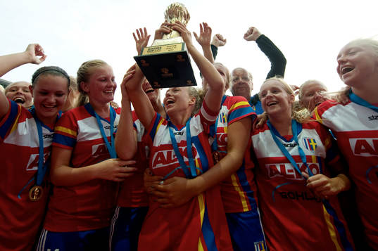 F19, Hovås-Billdal IF, jubel, Guldmedalj