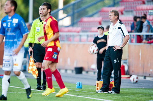 Tom Prahl, tränare Trelleborg är inte helt nöjd
