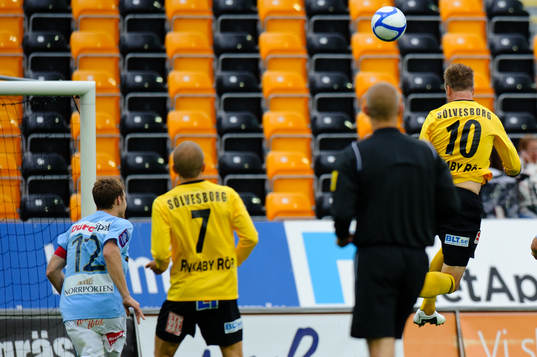 Marcus Ekenberg, Mjällby, nickar in 3-1