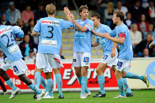 Jakob Orlov, Gefle, gör 2-1. Jubel