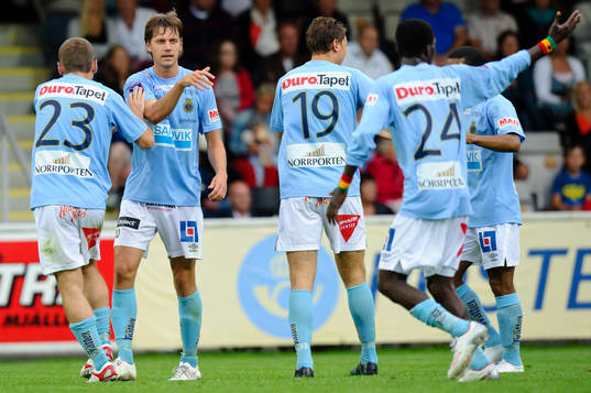 Jakob Orlov, Gefle, gör 2-1. Jubel