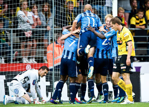 0-1 Joona Toivio, Djurgården, nickar in ledningsmålet,