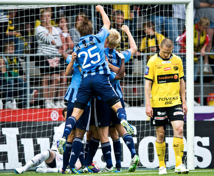 0-1 Joona Toivio, Djurgården, nickar in ledningsmålet