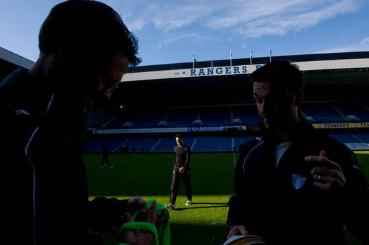Fotboll, kval till Champions League, Malmö FF i Glasgow,