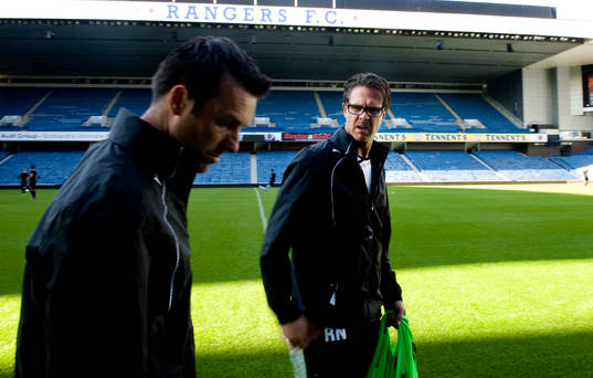 Fotboll, kval till Champions League, Malmö FF i Glasgow,
