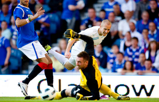 Fotboll, kval till Champions League, Glasgow Rangers -