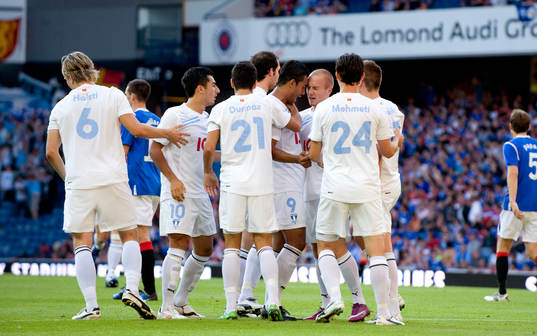 Fotboll, kval till Champions League, Glasgow Rangers -