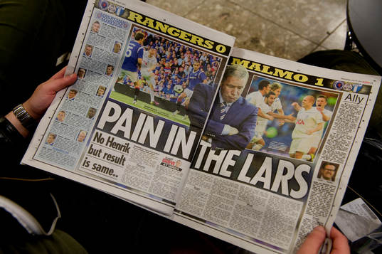 Fotboll, kval till Champions League, Glasgow Rangers har