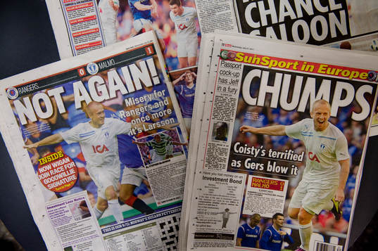 Fotboll, kval till Champions League, Glasgow Rangers har