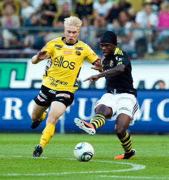 Johan Larsson, Elfsborg och Martin Mutumba, AIK