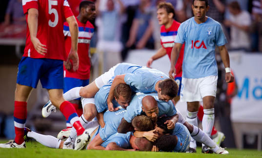 Fotboll, kval till Champions League, Malmö FF - Glasgow