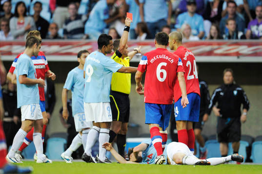 Fotboll, kval till Champions League, Malmö FF - Glasgow