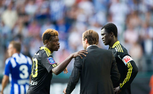 Mohammed Bangura och Kwame Karikari och Andreas Alm,