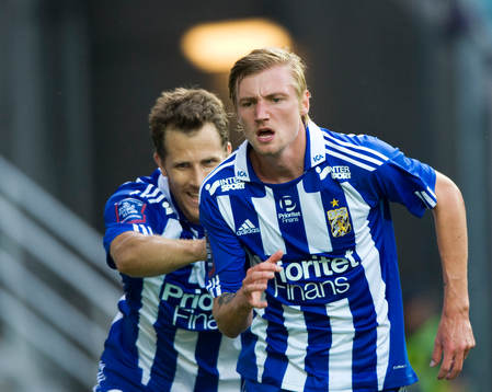 Tobias Hysén och  Sebastian Eriksson, Göteborg (Jubel)