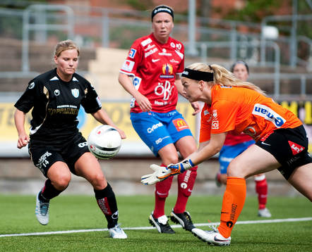 Maria Björg Agustdottir, målvakt Örebro, Sara Lindén,