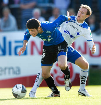 Anel Raskaj, Halmstad mot Marcus Falk-Olander, Norrköping
