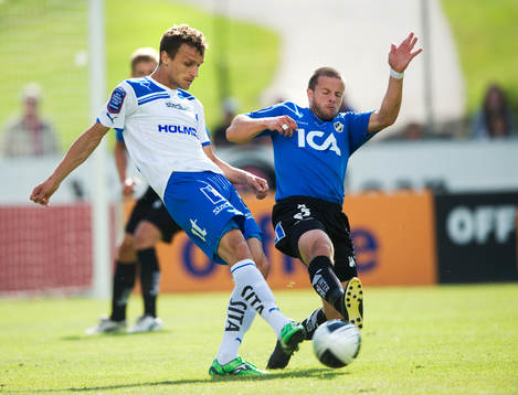 Sphetim Hasani, Norrköping och Jonas Saevarsson, Halmstad