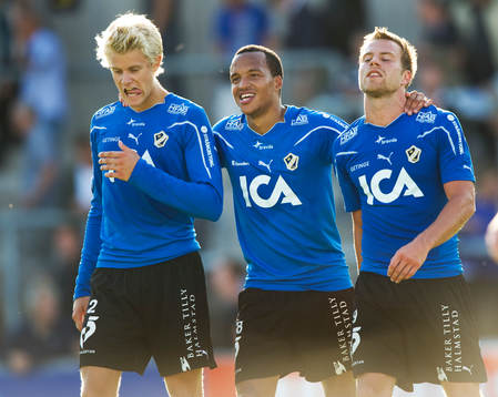 David Ljung, Marcus Olsson och Joel Johansson, glädje,