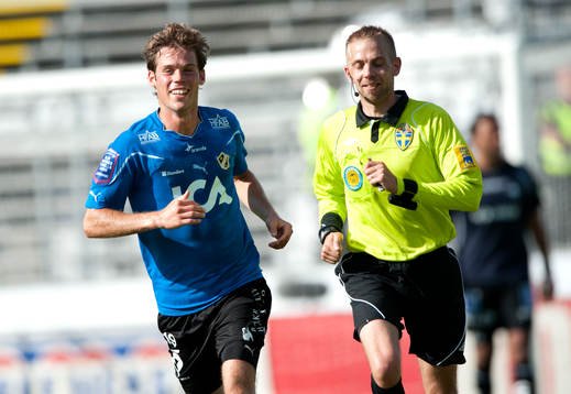 Emil Salomonsson, Halmstad och Johan Hamlin, domare