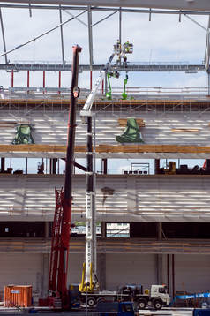 Fotboll, Swedbank Arena, Exteriör, Bygge