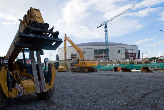 Fotboll, Swedbank Arena, Exteriör, Bygge
