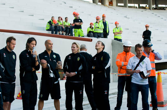 Fotboll, Swedbank Arena, Exteriör, Bygge Sverige A