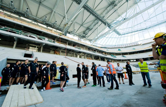Fotboll, Swedbank Arena, Exteriör, Bygge Sverige A