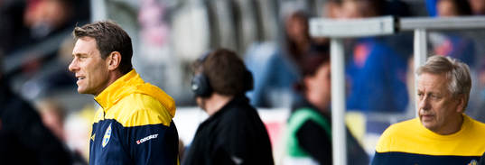 Håkan Ericson och Tommy Söderberg, förbundskapten,