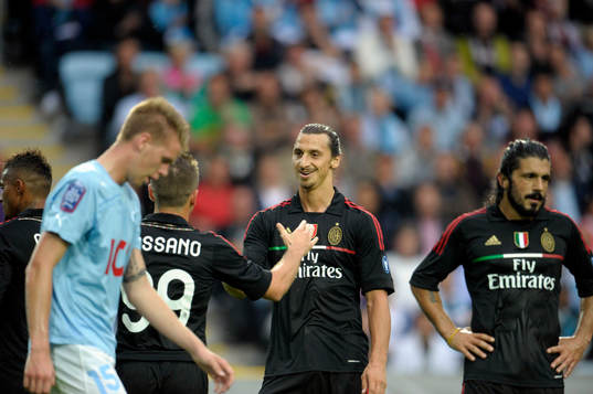 , Cassano och Zlatan Ibrahimovic, Milan (Jubel)