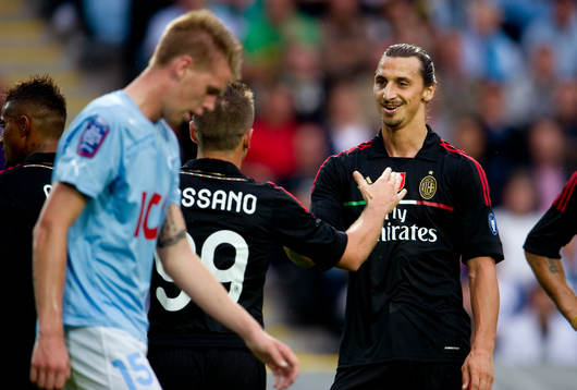 Zlatan Ibrahimovic, Antonio Cassano,  AC Milan jubel,