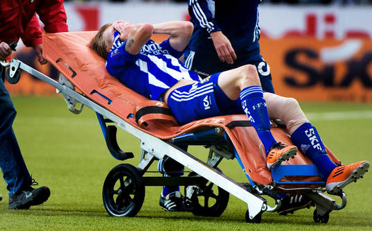 Sebastian Eriksson, skada, smärta, bår