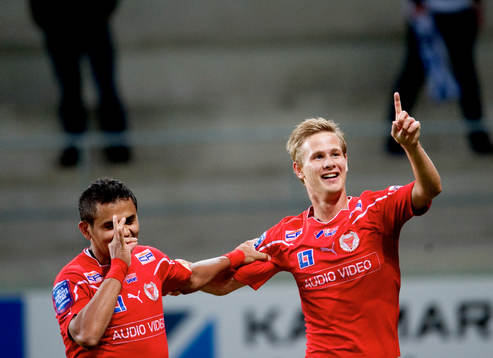 Daniel Sobralense, Erik Israelsson,  Kalmar, jubel