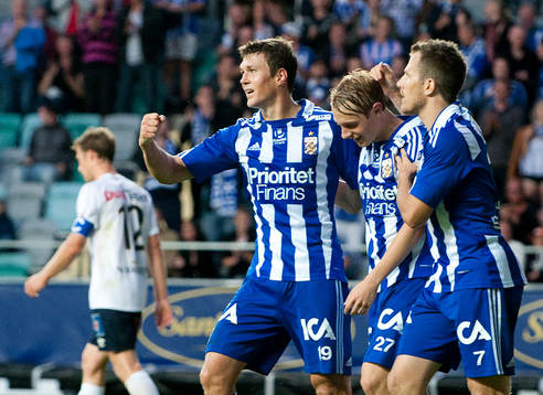 Hannes Stiller, IFK Göteborg, gör 3-0, jubel