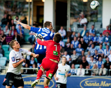 Tobias Hysén, IFK Göteborg, gör 2-0 bakom Mattias